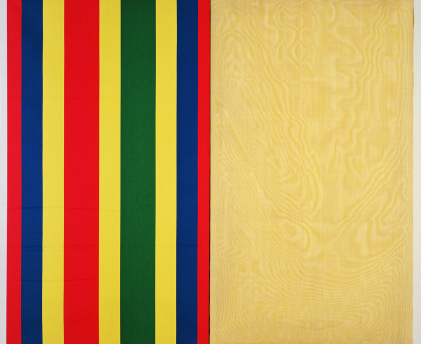 Jean-Michel Sanejouand, "Striped tarp + plastic mesh", 1966