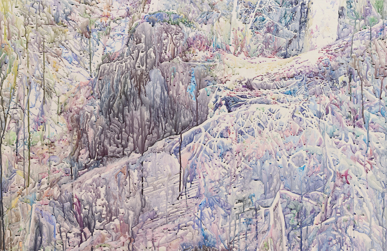 Anne Laure Sacriste, „Blauer Stamm“, Serie „Künstliche Paradiese“, benannt „Crying Landscapes“, 2008