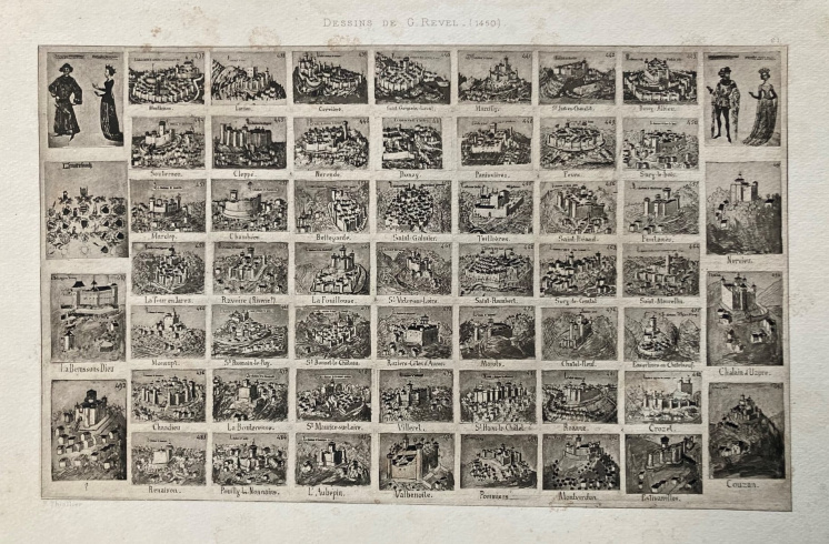 Dessins de G.Revel in "Le Forez pittoresque et monumental", F.Thiollier