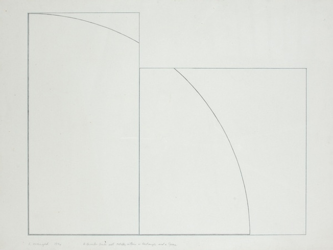 A Quarter Circle not totally within a Rectangle and Square