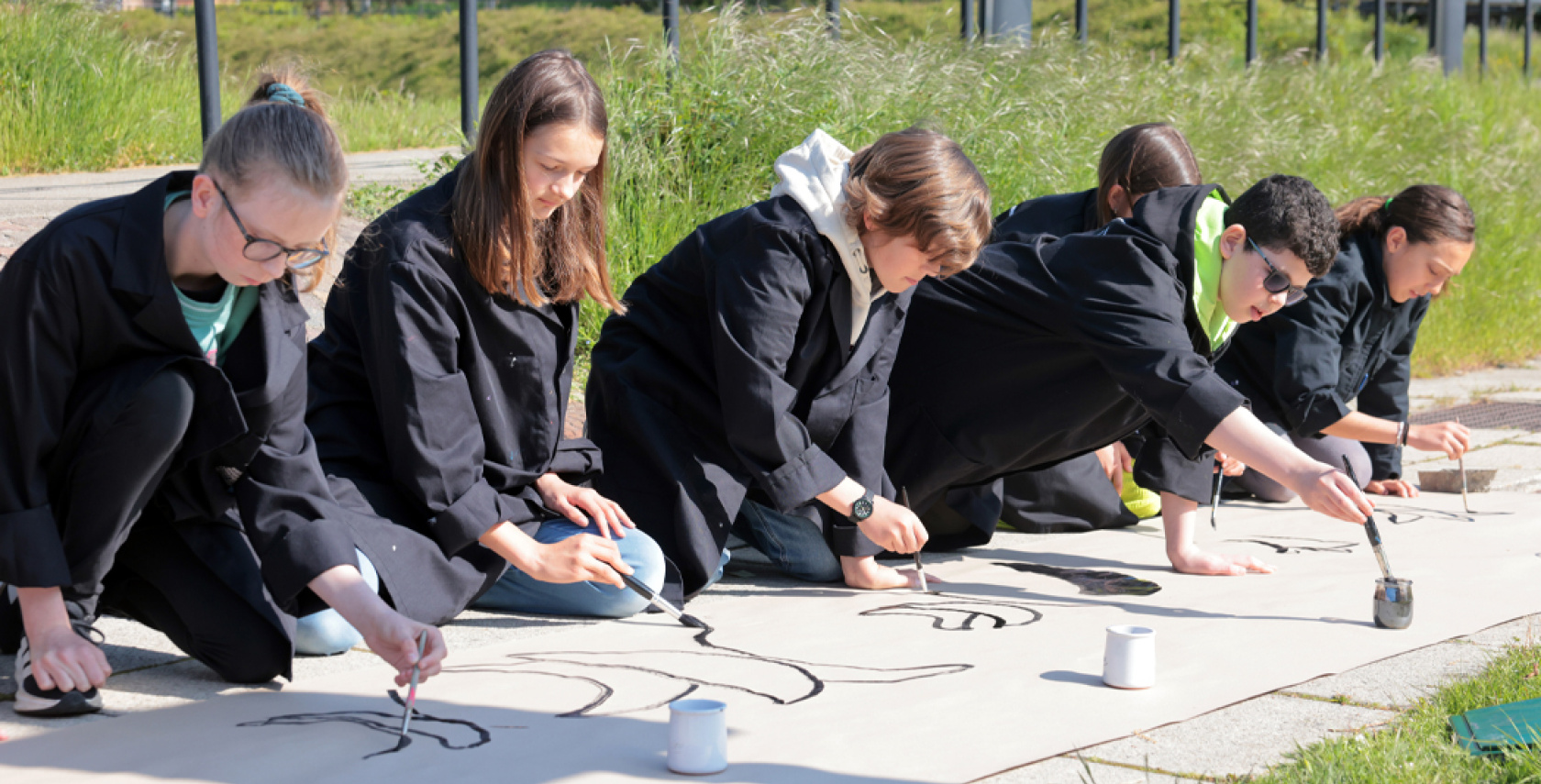 Atelier enfant à l'extérieur du musée