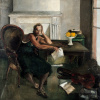 Mia, Femme accoudée, ou Jeune fille dans un intérieur Thumbnail