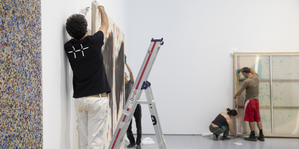 Exposition en cours de montage