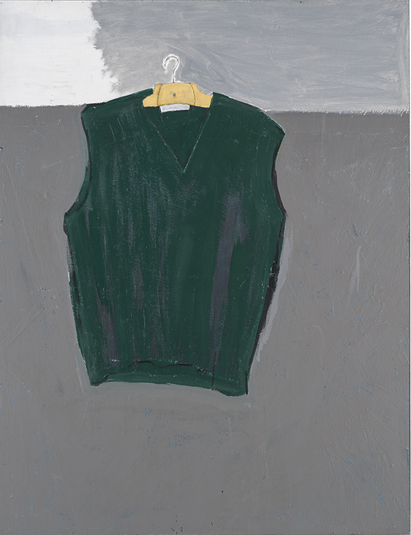 Pierre Buraglio, "Le pull-over de Jacques", 2007-2017. Peinture à l'huile sur contreplaqué. 115 x 89 cm. Collection du MAMC+. Don des Amis du MAMC+ en 2019