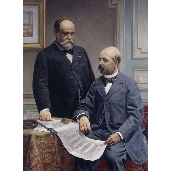 Van Der Ulm, "Portrait de Nicolas et Jacques Chaize", 1898, huile sur toile, 155 x 116 cm