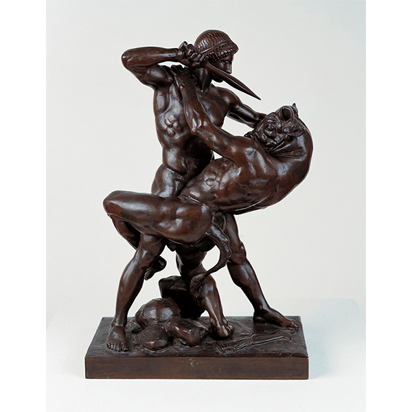 Antoine-Louis Barye, "Thésée combattant le Minotaure", vers 1843, bronze, 46 x 17 x 30,5 cm