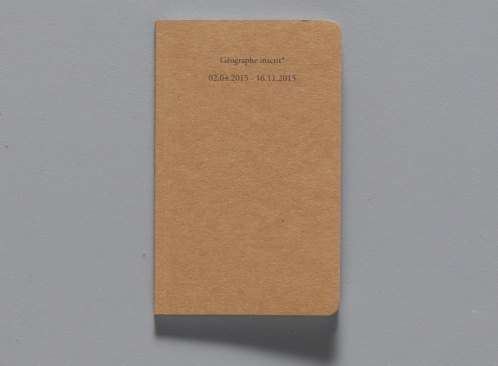 Géographe inscrit* : 02.04.2015 - 16.11.2015