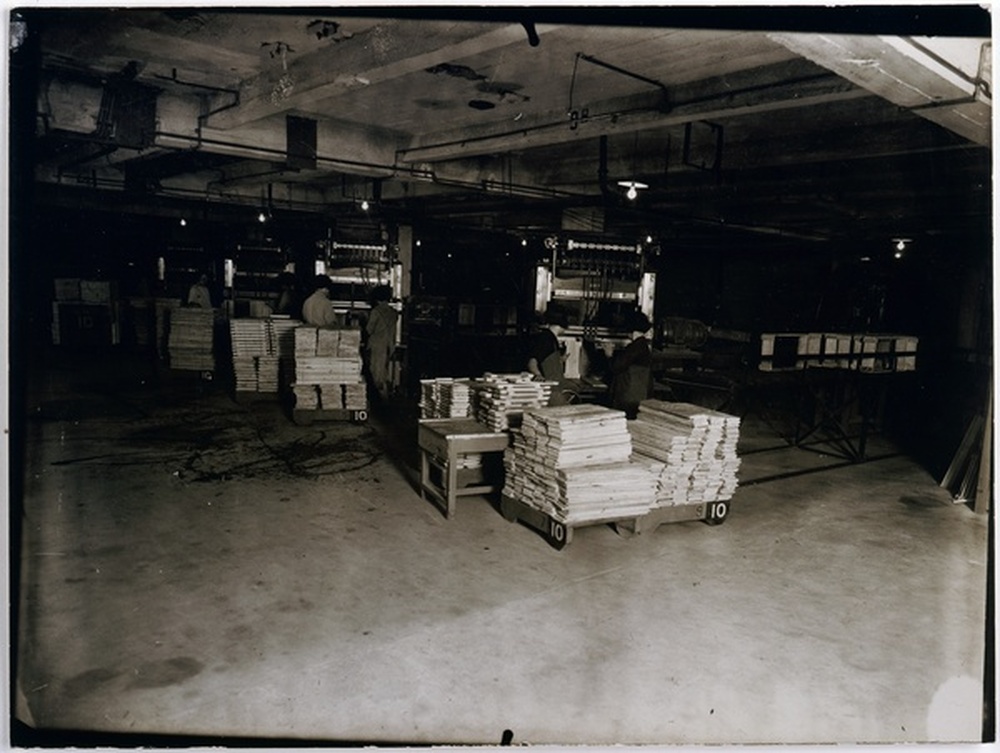 Usine de fer blanc, fabrication de caisses