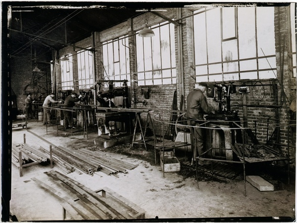 Scène d'atelier, intérieur d'usine