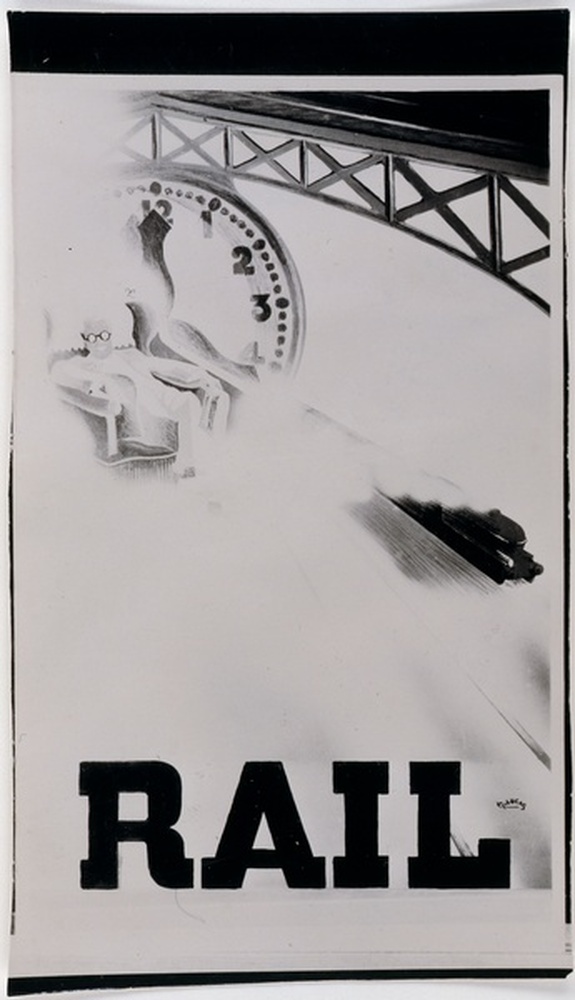 PO-Midi (Compagnie du chemin de fer de Paris à Orléans et du Midi), reproduction d'une publicité pour le Rail de M. Lucas