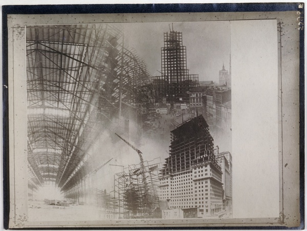 Photomontage, immeuble en construction