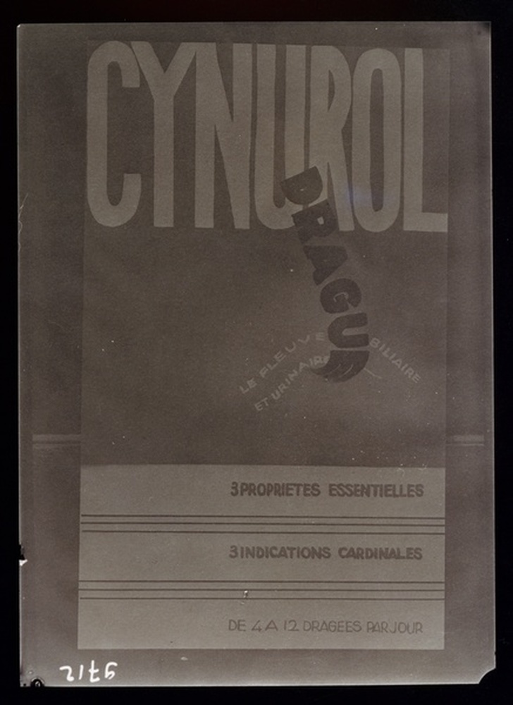 Affiche publicitaire dragées Cynurol