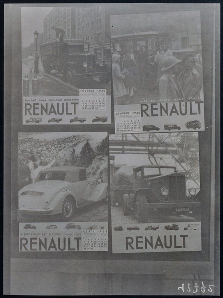Pages de calendrier, véhicules Renault