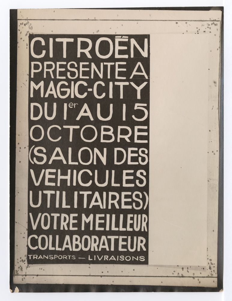 Citroën, affiche publicitaire salon des véhicules utilitaires