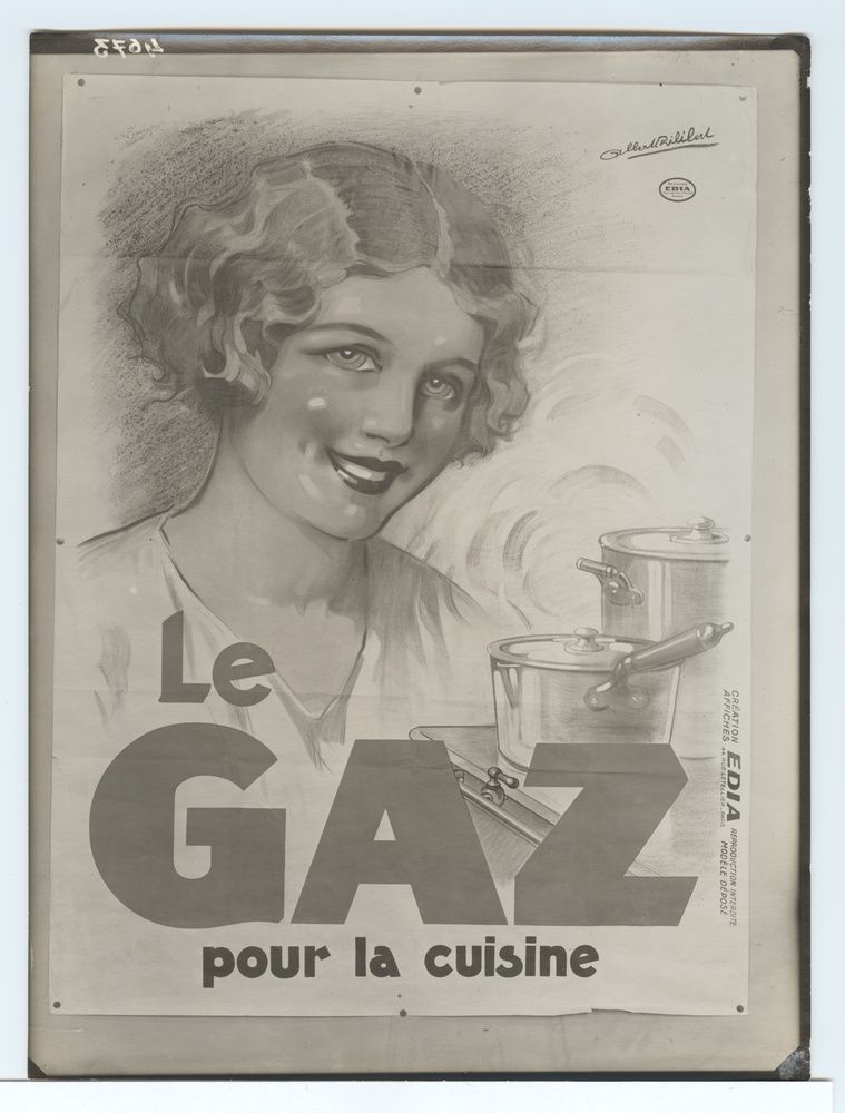 Gilbert Philibert, création d'affiches EDIA
Le gaz pour la cuisine