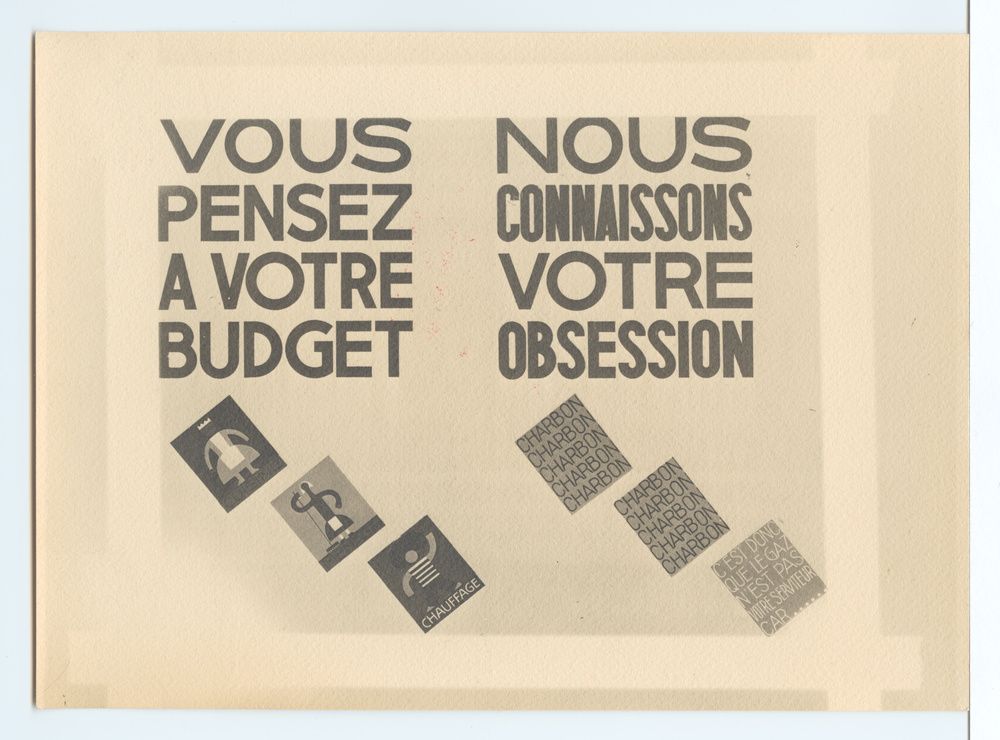 Charbon, Vous pensez à votre budget, nous connaissons votre obsession