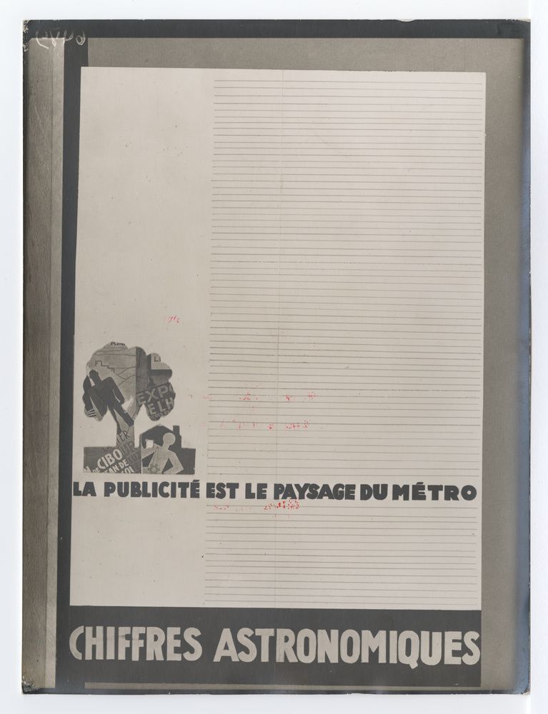 Francis Bernard, La publicité est le paysage du métro, contretype