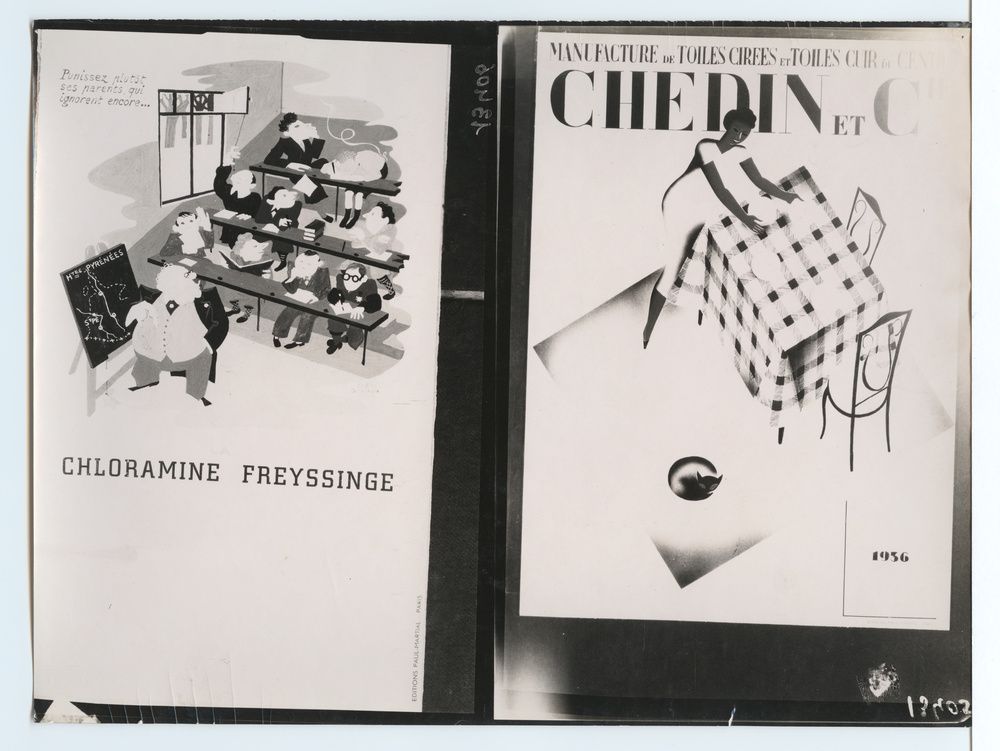 Chedin et Cie, 1936, Manufacture de toiles cirées et toiles cuir. Chloramine Freyssinge 