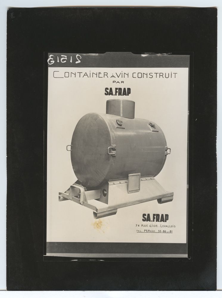 SA.FRAP Levallois, Container à Vin Construit par SA.FRAP