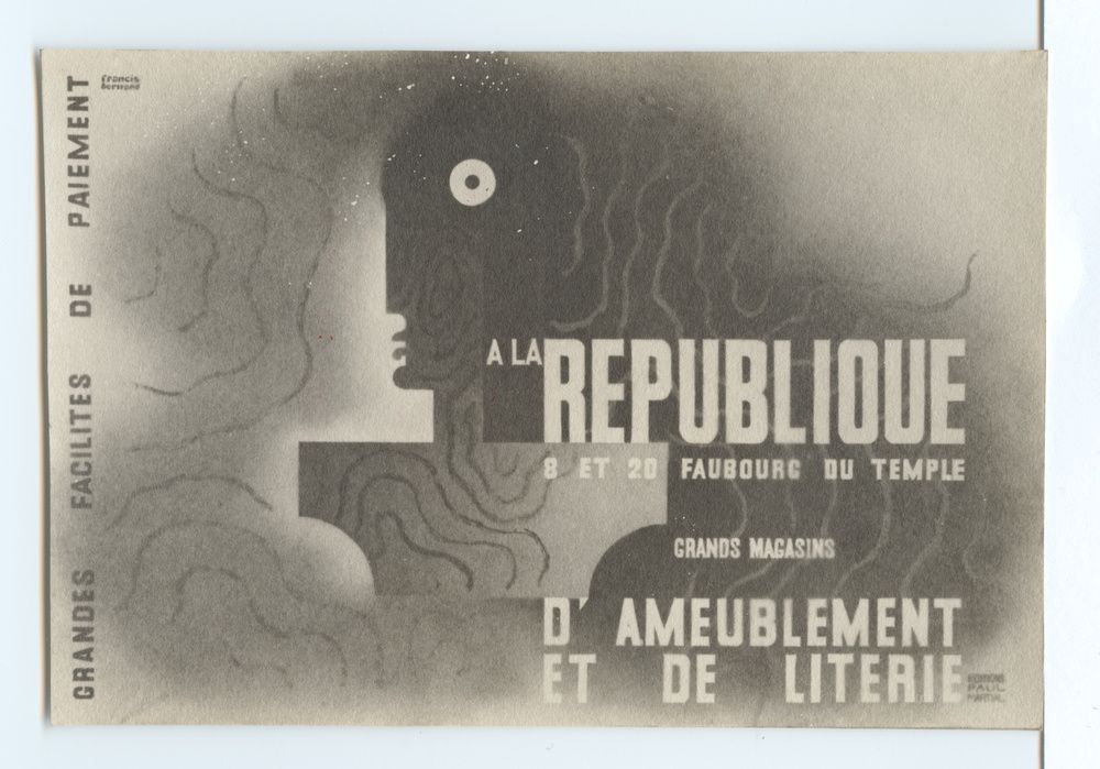 Francis Bernard, Grands Magasins d'Ameublement et de Literie, A la République