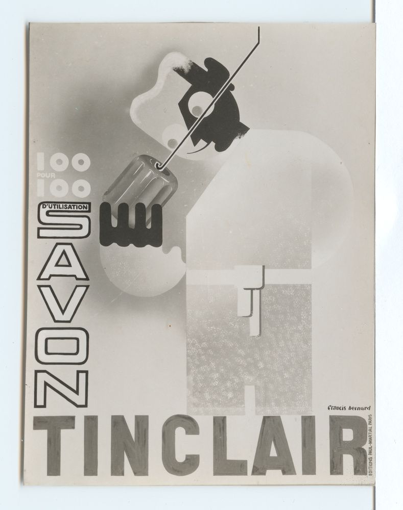 Francis Bernard, Publicité pour le savon TINCLAIR, contretype