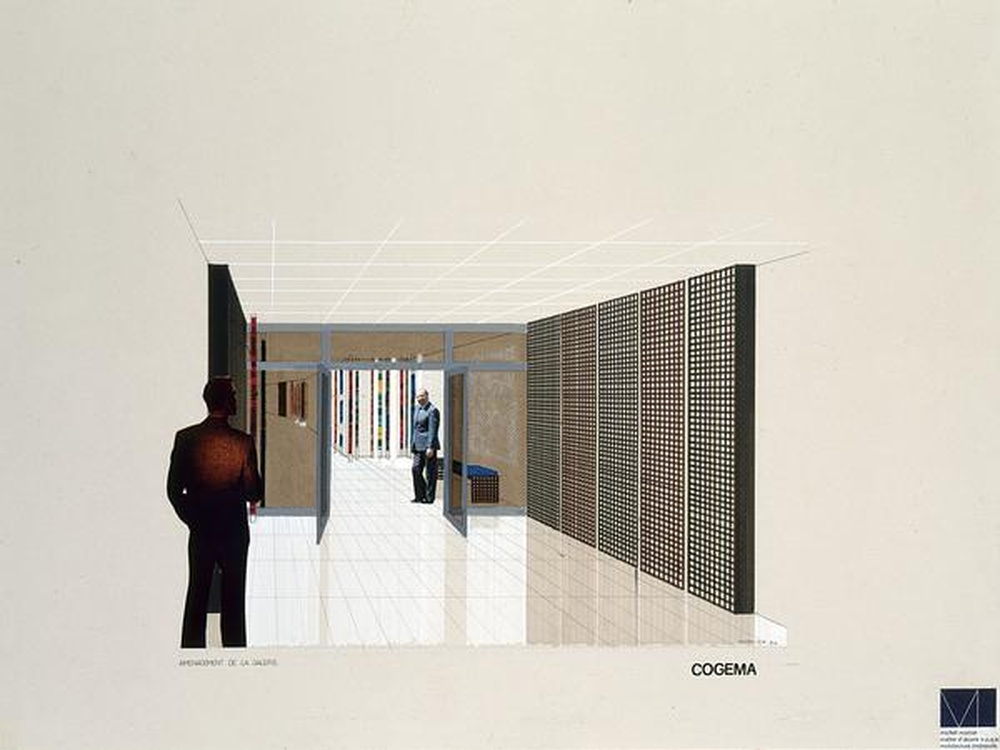 COGEMA, siège social, Paris, aménagement de la galerie, 1986