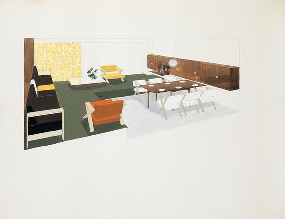 Salon des arts ménagers (Paris, 1958), Stand Michel Mortier, éditeur La Maison Française 55, 1957 - 1958