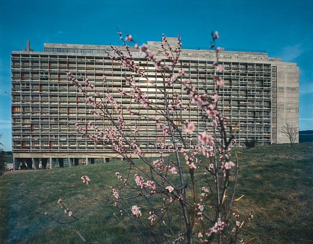 Firminy-vert : unité d'habitation Le Corbusier, façade ouest