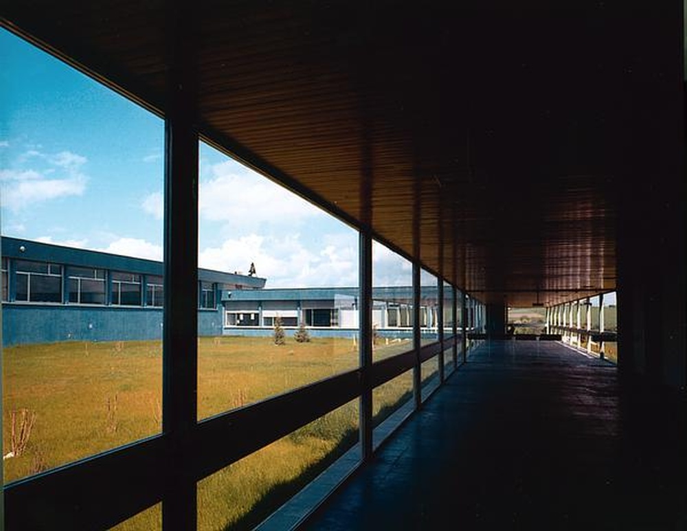 Saint-Etienne : Métare, collège universitaire, vue intérieure et extérieure (Alfred Ferraz, Lucien Seignol)