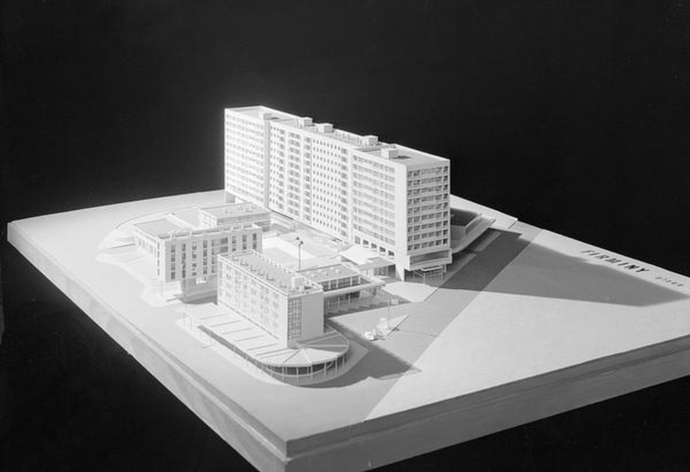 Firminy : place du centre, maquette (1956)