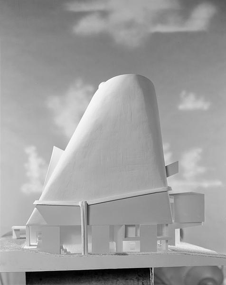 Firminy-vert : église Le Corbusier, maquette