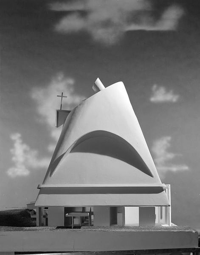 Firminy-vert : église Le Corbusier, maquette