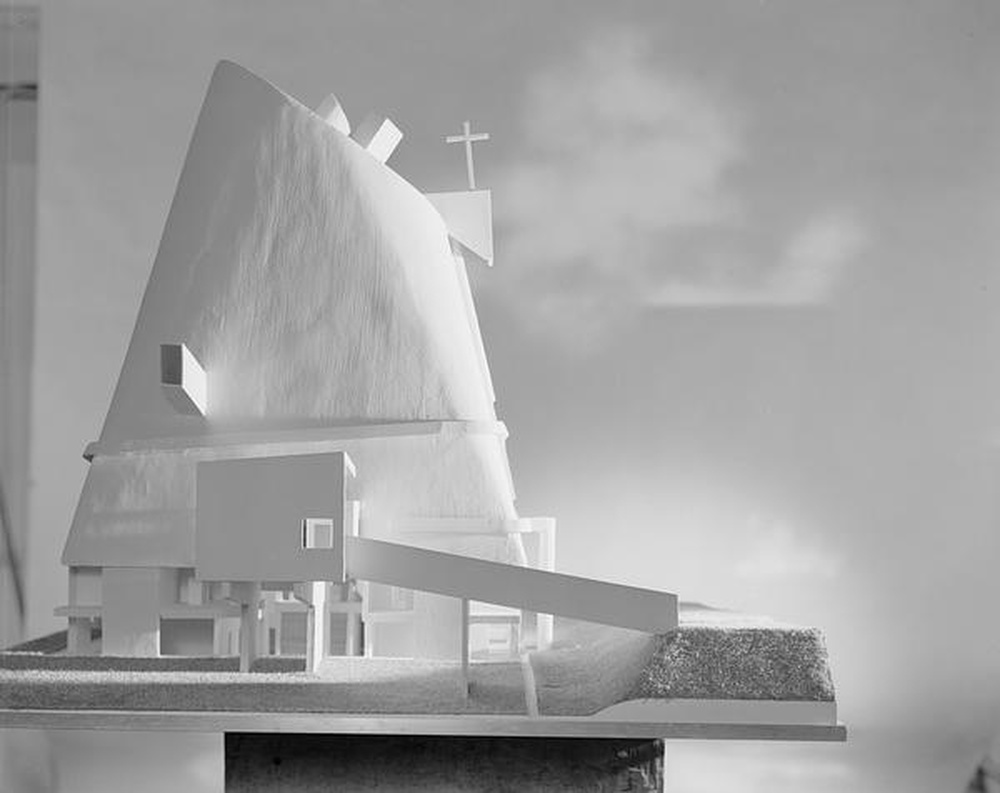 Firminy-vert : église Le Corbusier, maquette