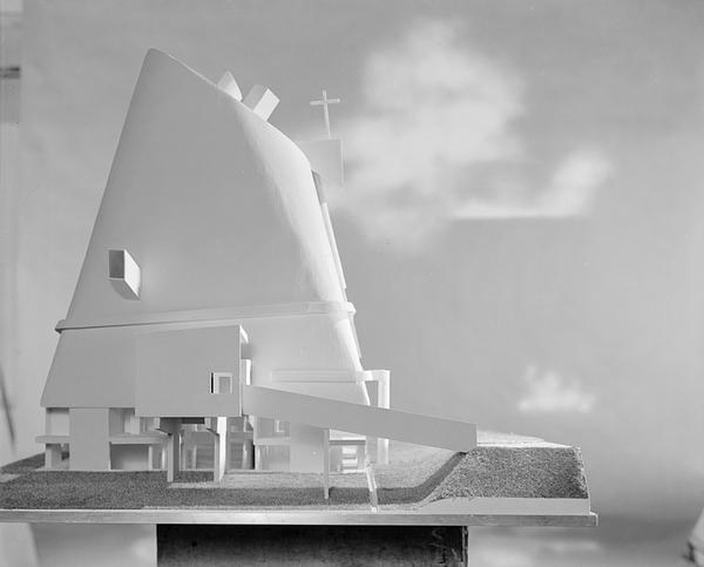 Firminy-vert : église Le Corbusier, maquette