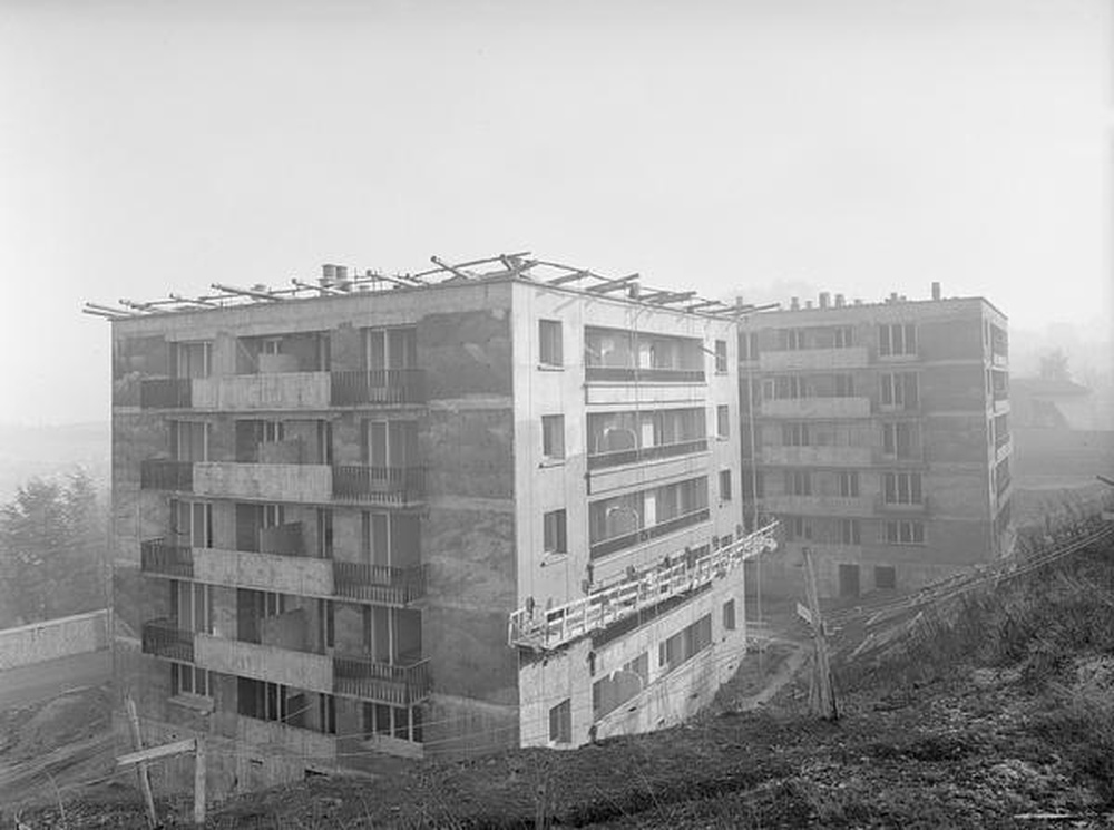 Saint-Etienne : Métare - Montchovet, immeubles en construction