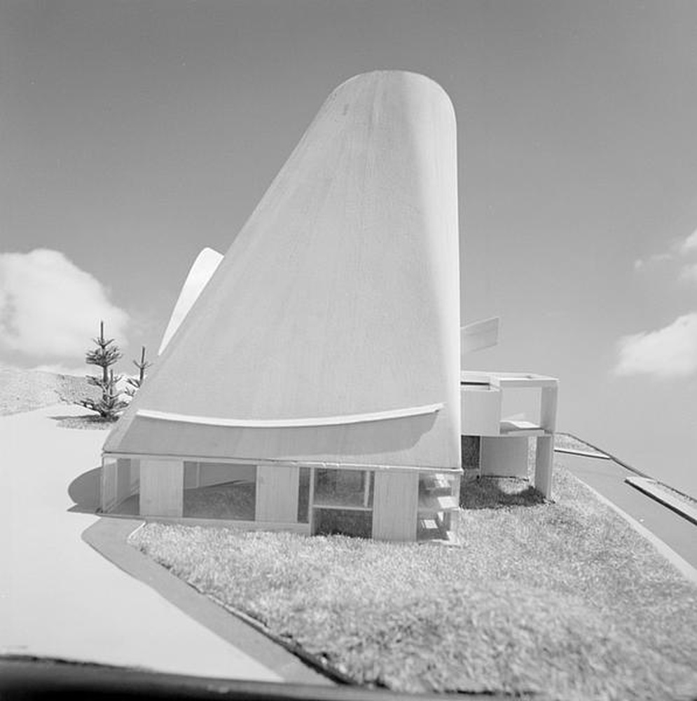 Firminy-vert : église Le Corbusier, maquette