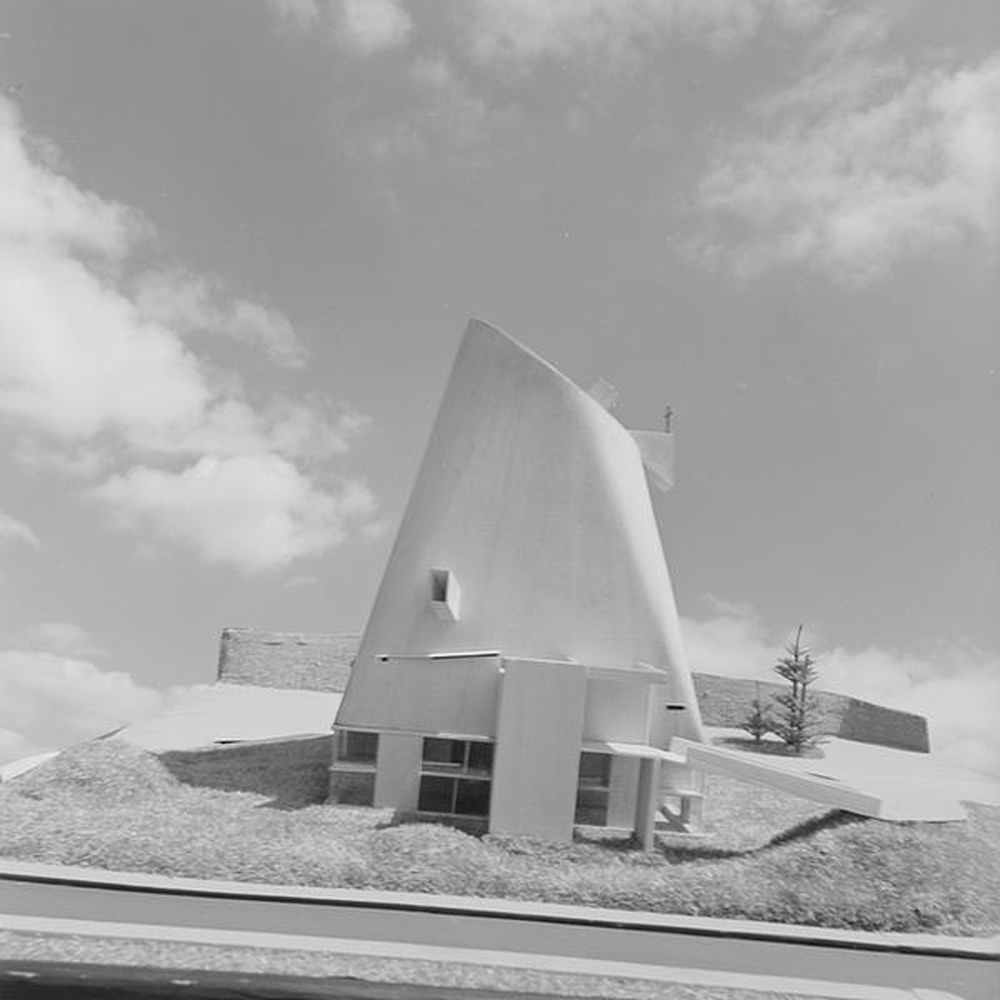 Firminy-vert : église Le Corbusier, maquette