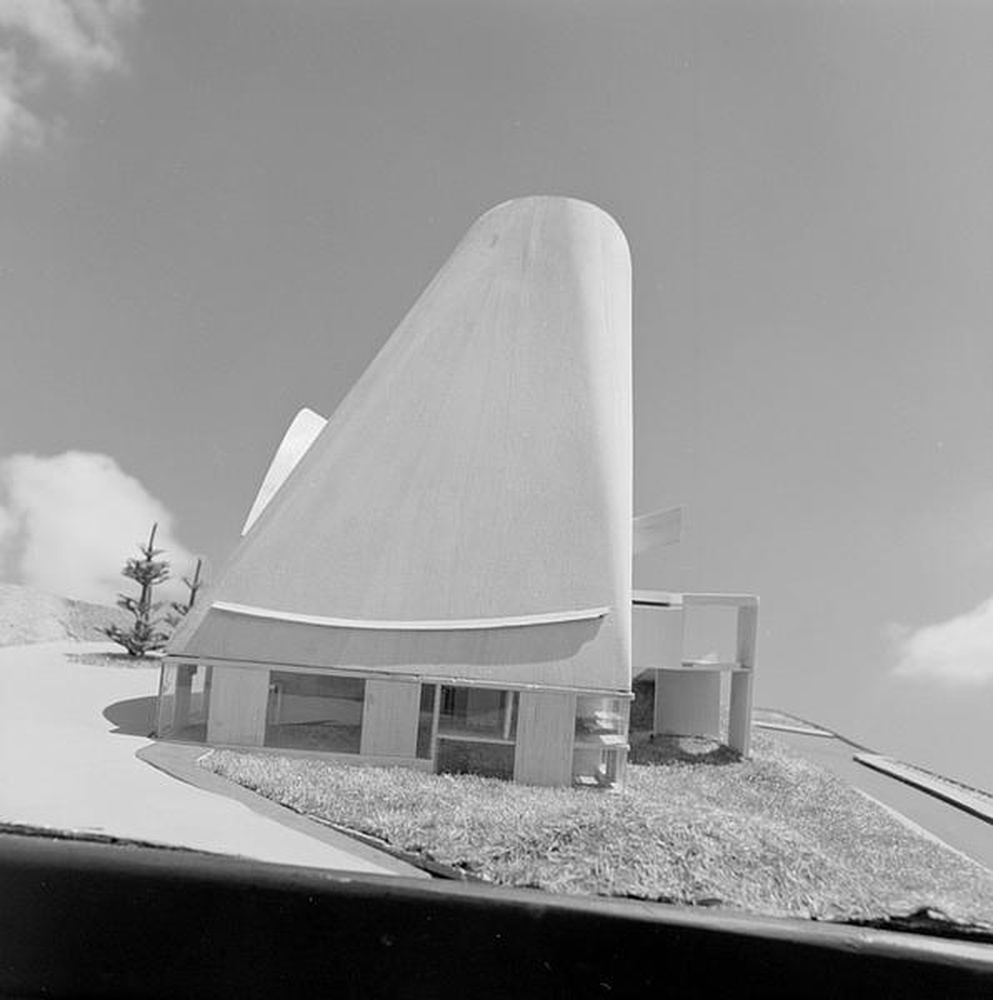 Firminy-vert : église Le Corbusier, maquette