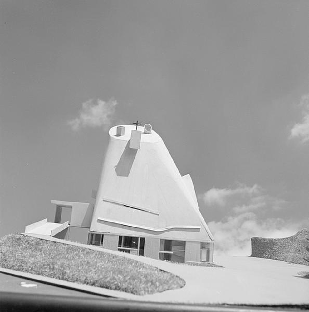 Firminy-vert : église Le Corbusier, maquette