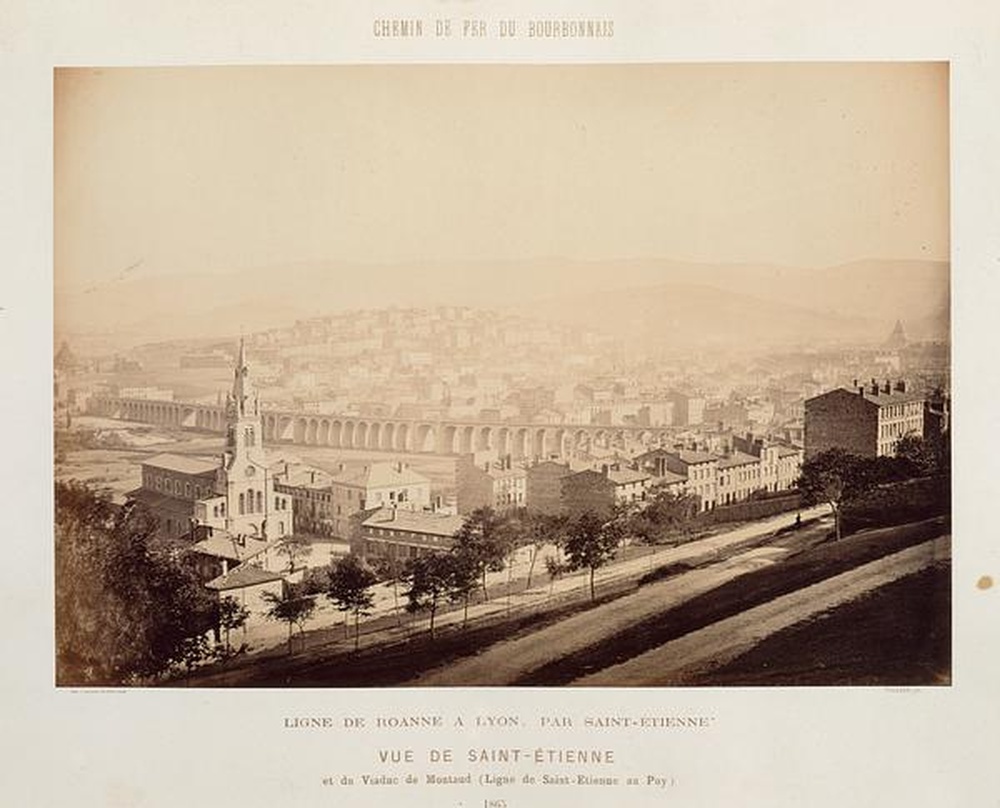 Chemin de fer du Bourbonnais
Ligne de Roanne à Lyon, par Saint-Etienne
Vue de Saint-Etienne et du viaduc de Montaud (ligne de Saint-Etienne au Puy)