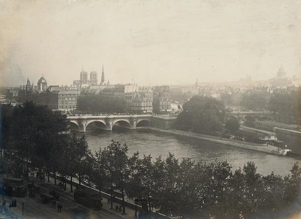 Vue du quai du Louvre, du Pont neuf et de l'Ile de la Cité