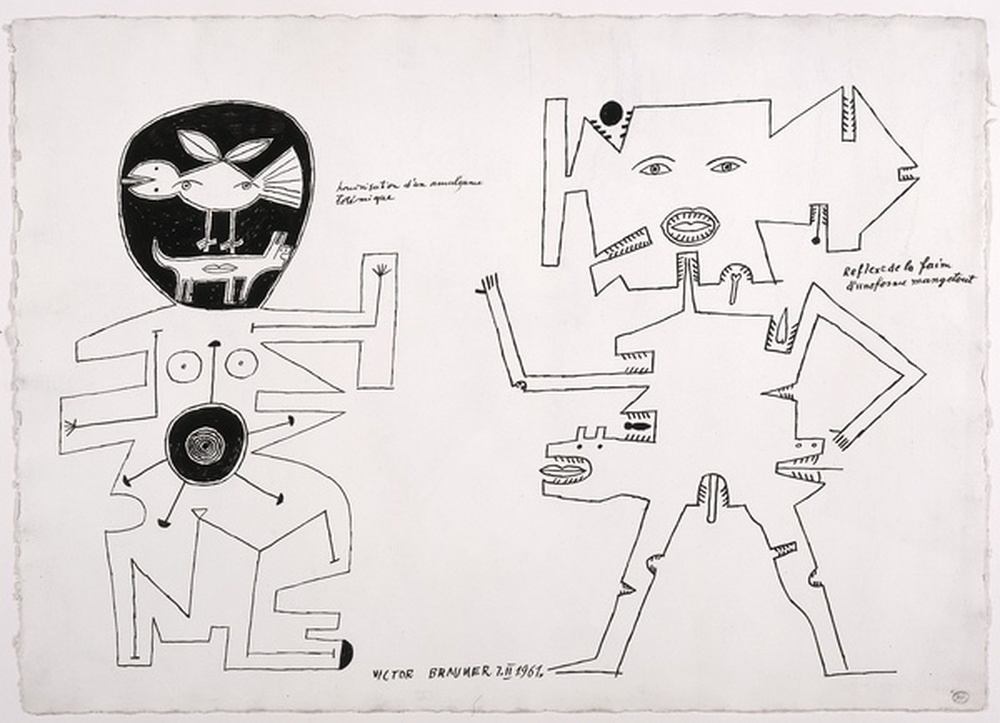 Hominisation d'un amalgame totémique,  réflexe de la faim d'une forme mangetout, 7 II 1961