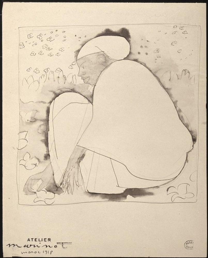 Au Maroc, arabe dans les fleurs 1918