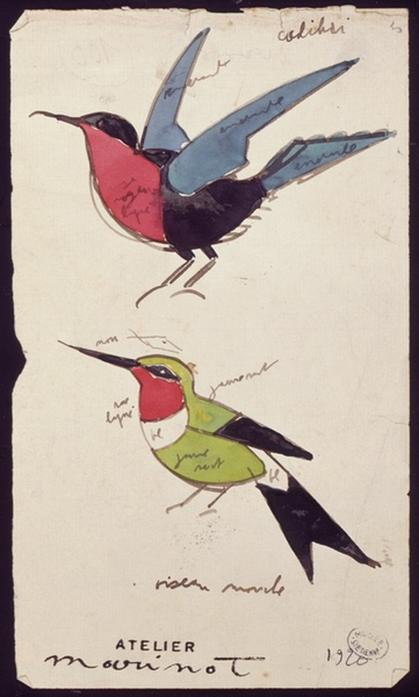 Etude d'oiseaux 1920