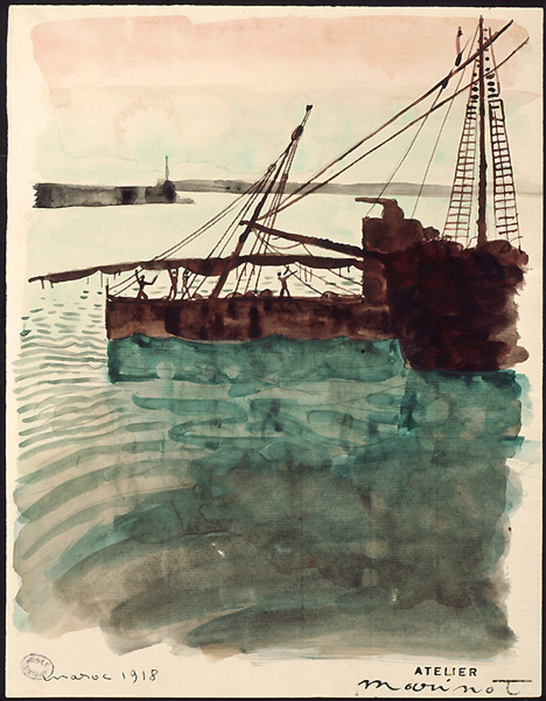 Au Maroc, bateau 1918