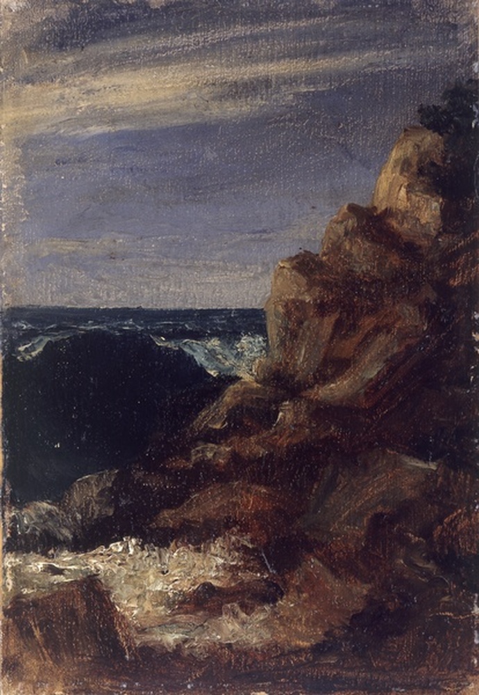 Paysage, falaise et mer