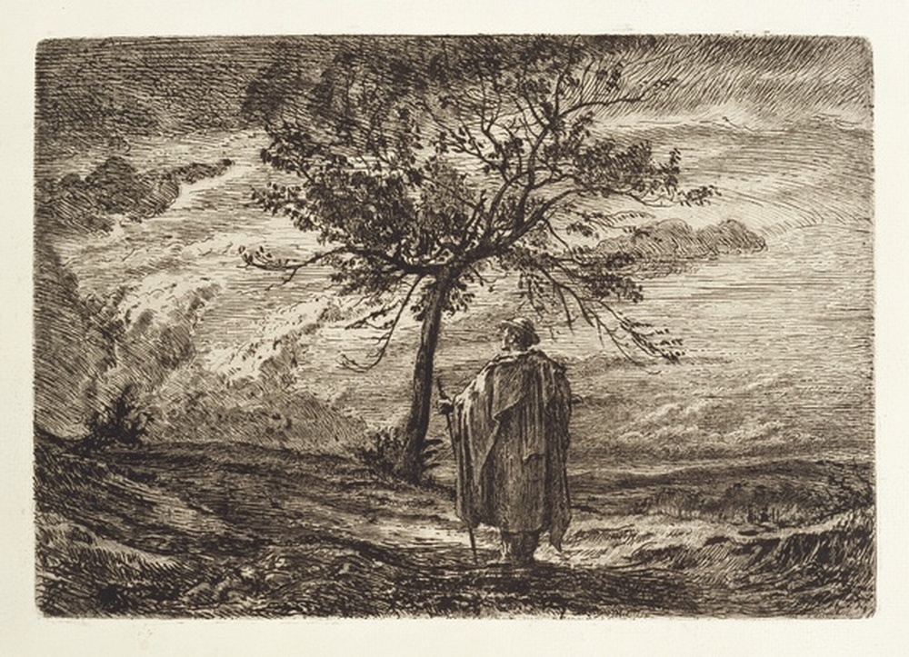 Le pélerin à l'arbre