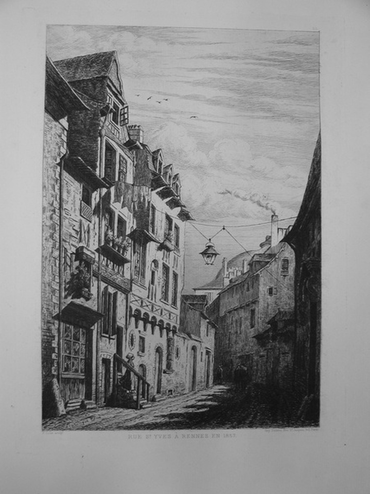 Rue Saint-Yves à Rennes en 1857