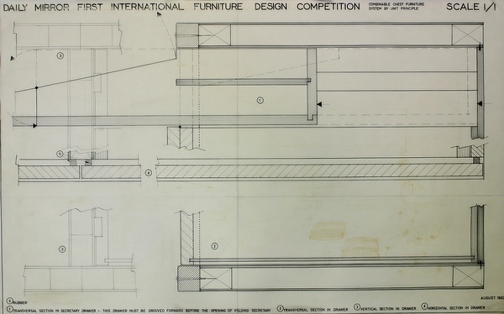 Daily mirror first international furniture design competition, combinable chest furniture system by unit principle