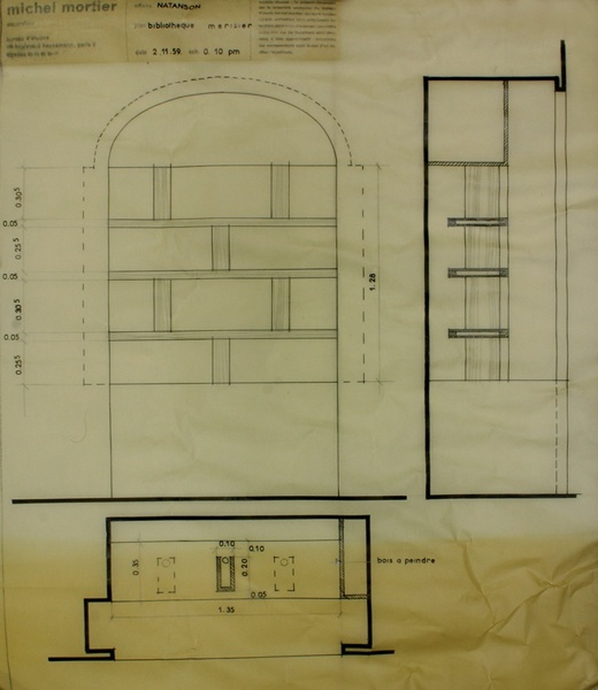 Natanson, bibliothèque merisier